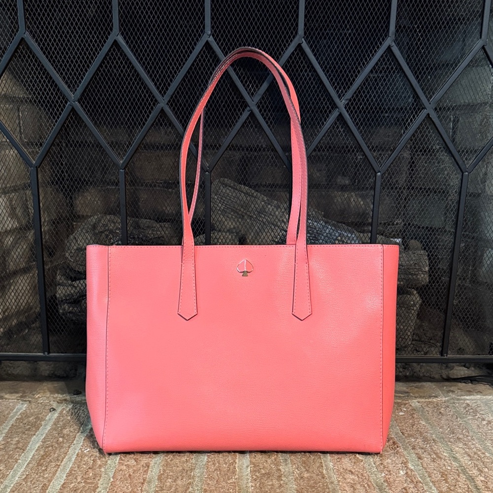 Kate Spade New Large Leather Tote – Coral Pink